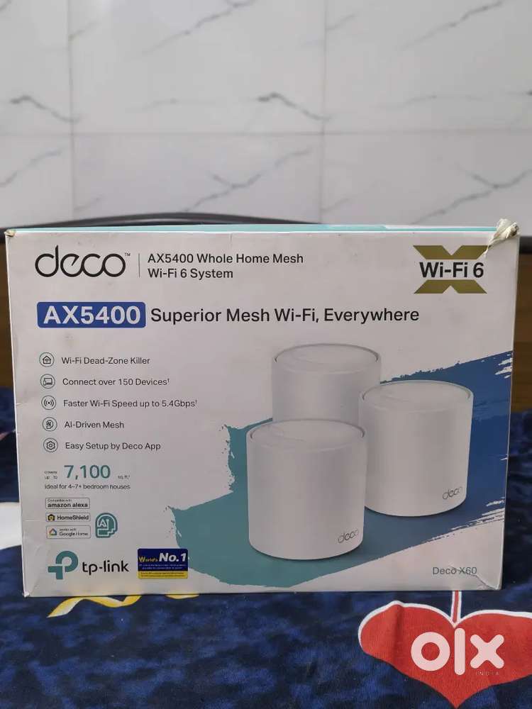 TP-Link Deco X60 AX5400 Mesh WiFi 6 System (3-Pack) – 7100 sq.ft