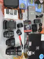 Canon eos R8 body with ef 24-105mm f4 usm,24mm 2.8 stm,50mm 1.8 stm...