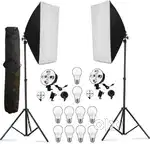 Hiffin Pro HD 5 Soft LED Light Softbox kit 2 point lighting with Stand