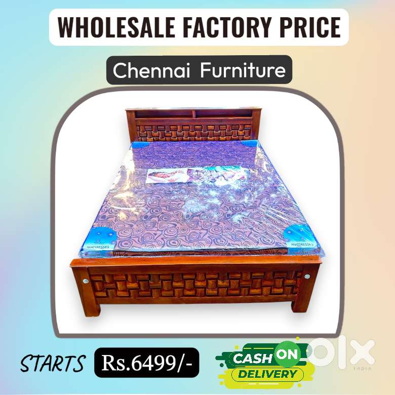 Wooden Bed Cot Best Wooden cot #859 Double Queen King size