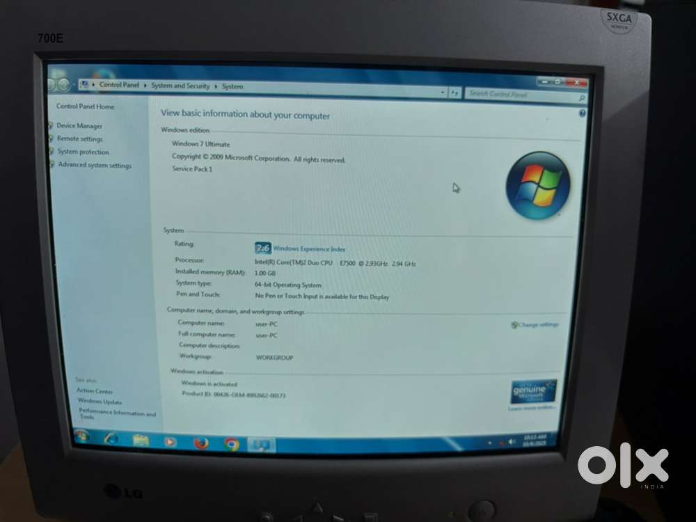 Computer with assembled CPU