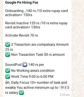 We are hiring in Google Pay hiring in Abohar Malout Fazilka Ganganagar