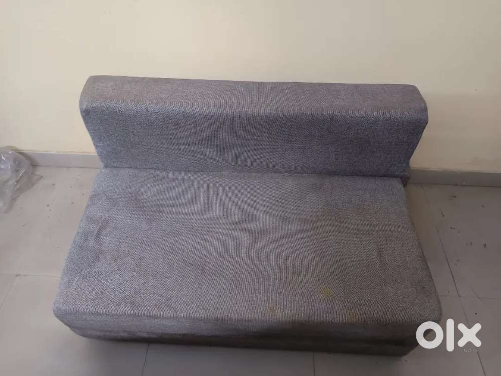  Sofa Cum Bed for Home with Washable Zipper Cover, Grey- 4x6