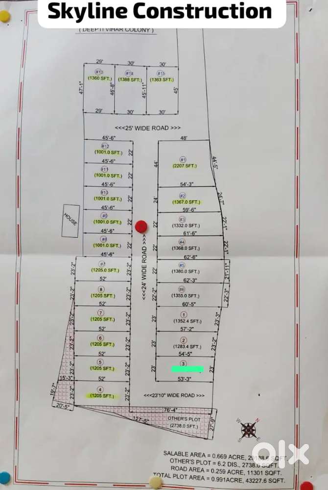 Deepti vihar colony plot available plot size 1300sqft