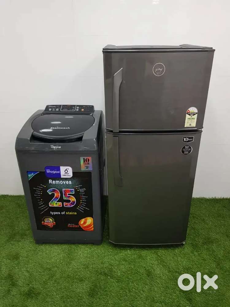 Combo offer Whirlpool topload machine & Godrej double door refrigeratr