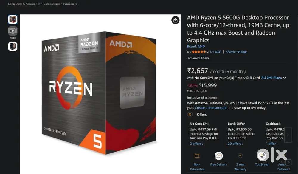 Ryzen 5600G with Acer 4K UHD 27inch Monitor
