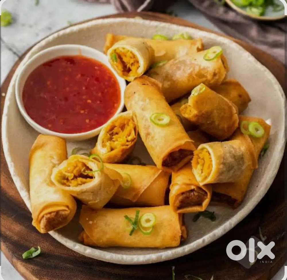 100 rs ke 6  peice spring roll