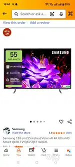 Brand new TV samsung 55 inch ordered on Amazon