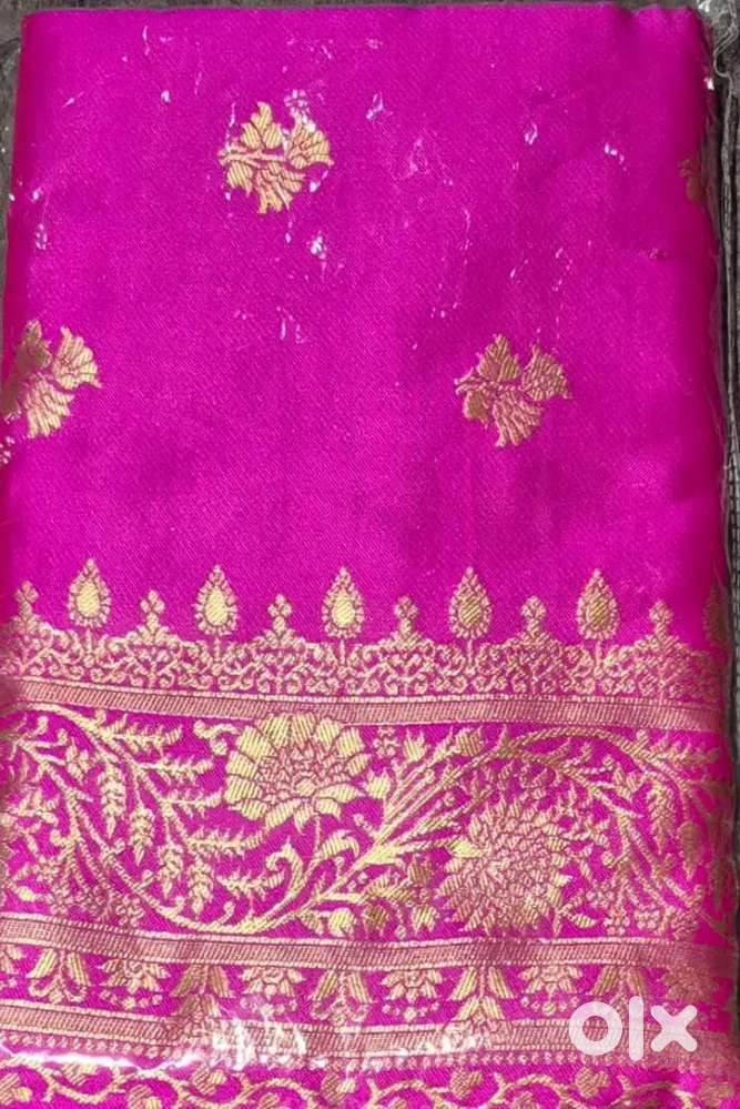 Banarasi silk saree with golden zari