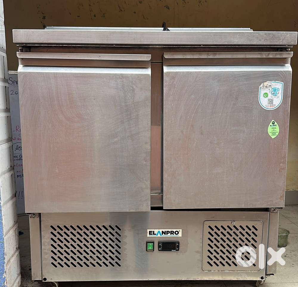 Stainless Steel EPS 300 3 Door Salad Under Counter with Prep Table