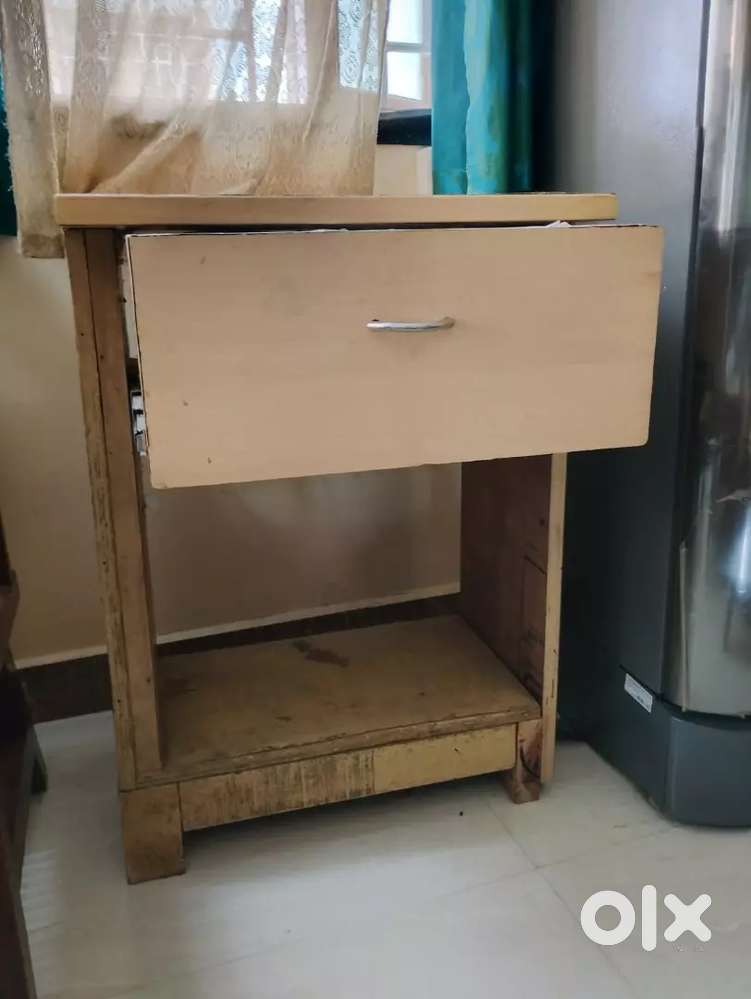 Wooden drawer table