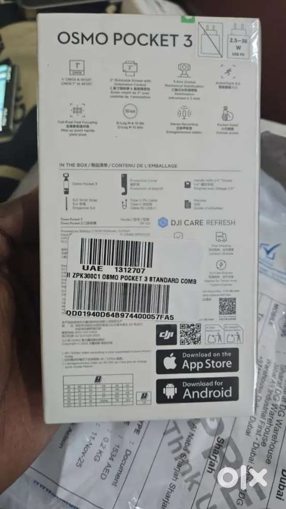 Dji osmo pocket 3 new box piece with 1 year UAE warranty