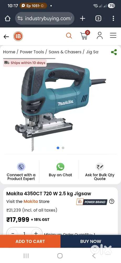 Makita 4350CT 720 W 2.5 kg Jigsaw