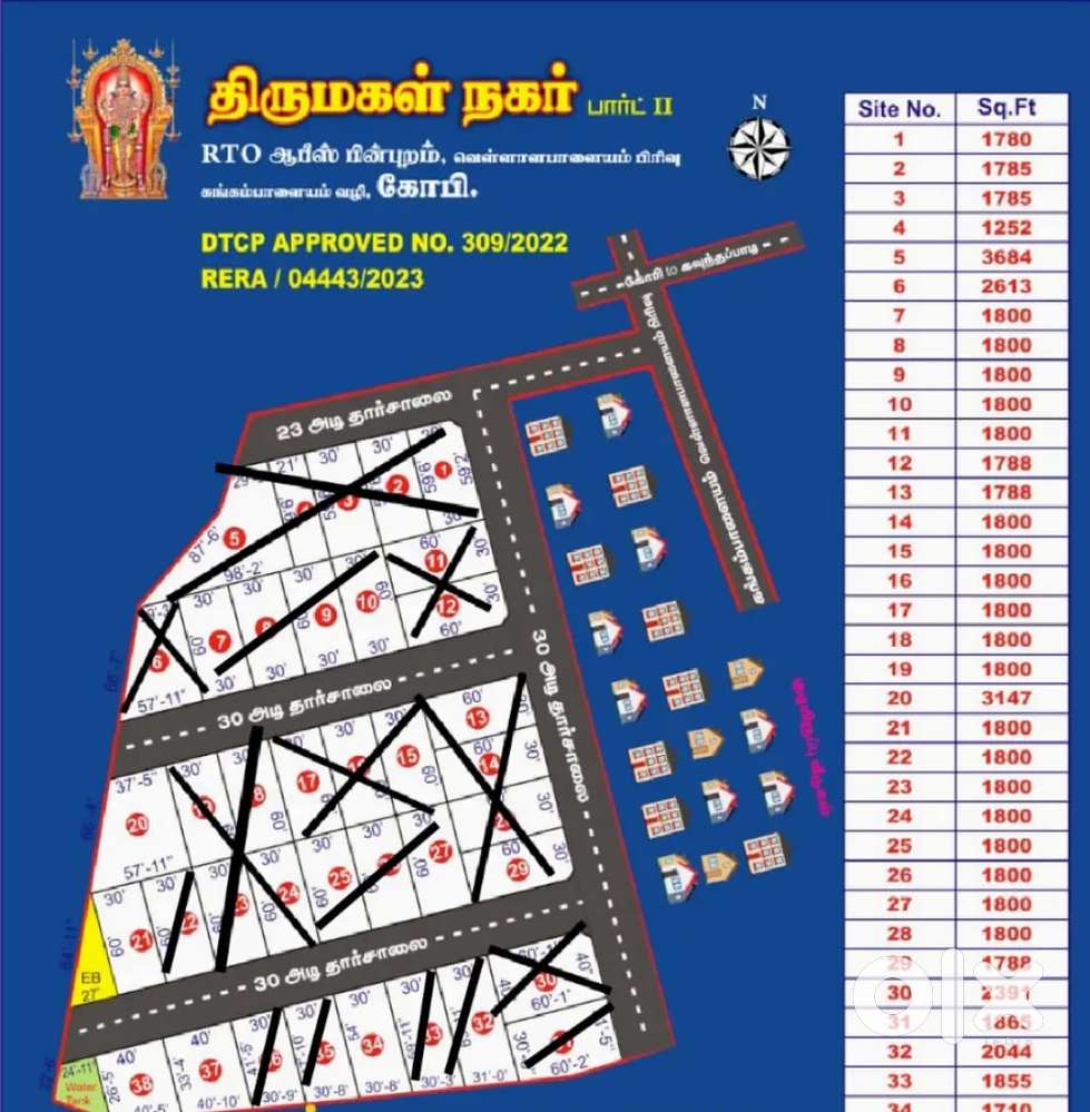 4 cent East and North facing corner site for sale
