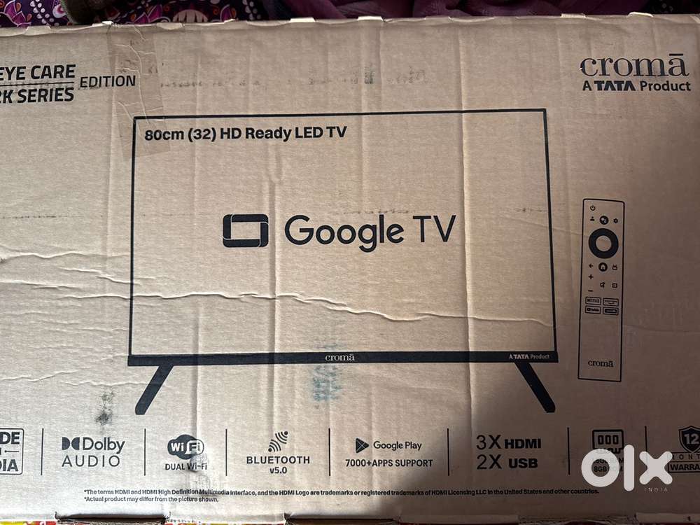 Croma 80 cm (32 inch) HD Ready QLED Smart Google TV with Dolby Audio