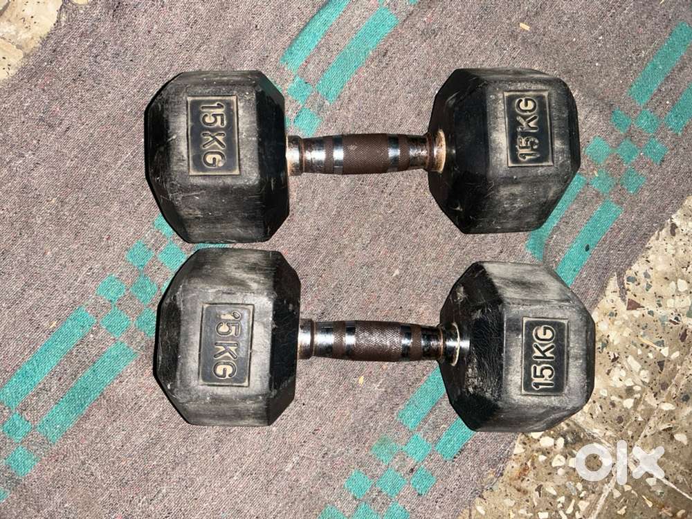 Pair of 15kg dumbbells each