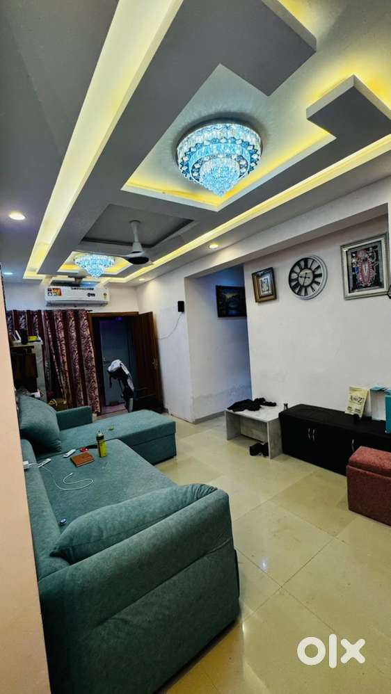 2 bhk semi Furnished, two bathroom, two balcony Mandir two chandelier