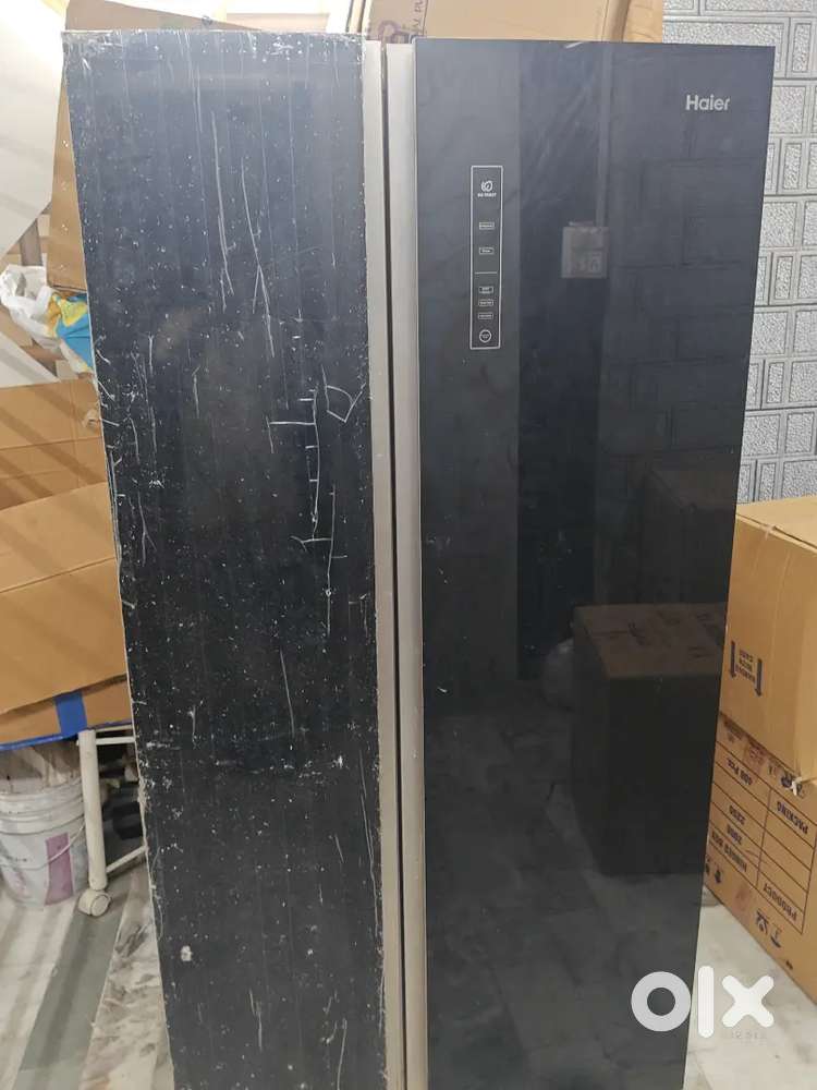 Haier side by side refrigerator glass doors