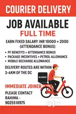 Parcel delivery vacancy available @saidapet
