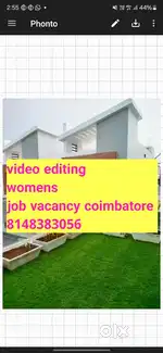 Female job vacancy coimbatore video editing and telecalling