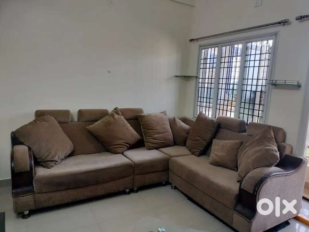 L shape sofa set