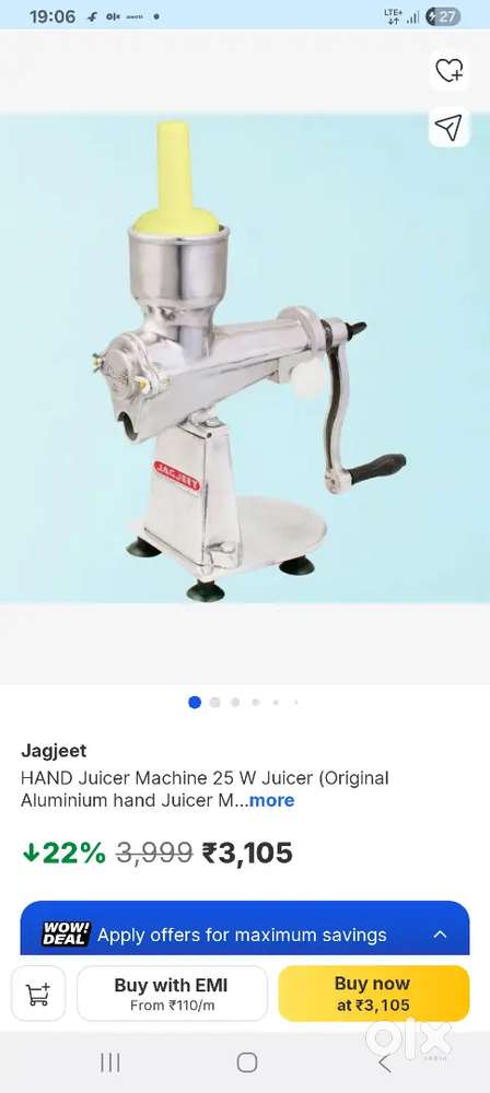 Hand Juicer, New Not used