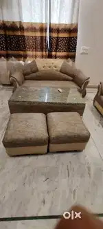 7 seater sofa with table & 6 seater dining table