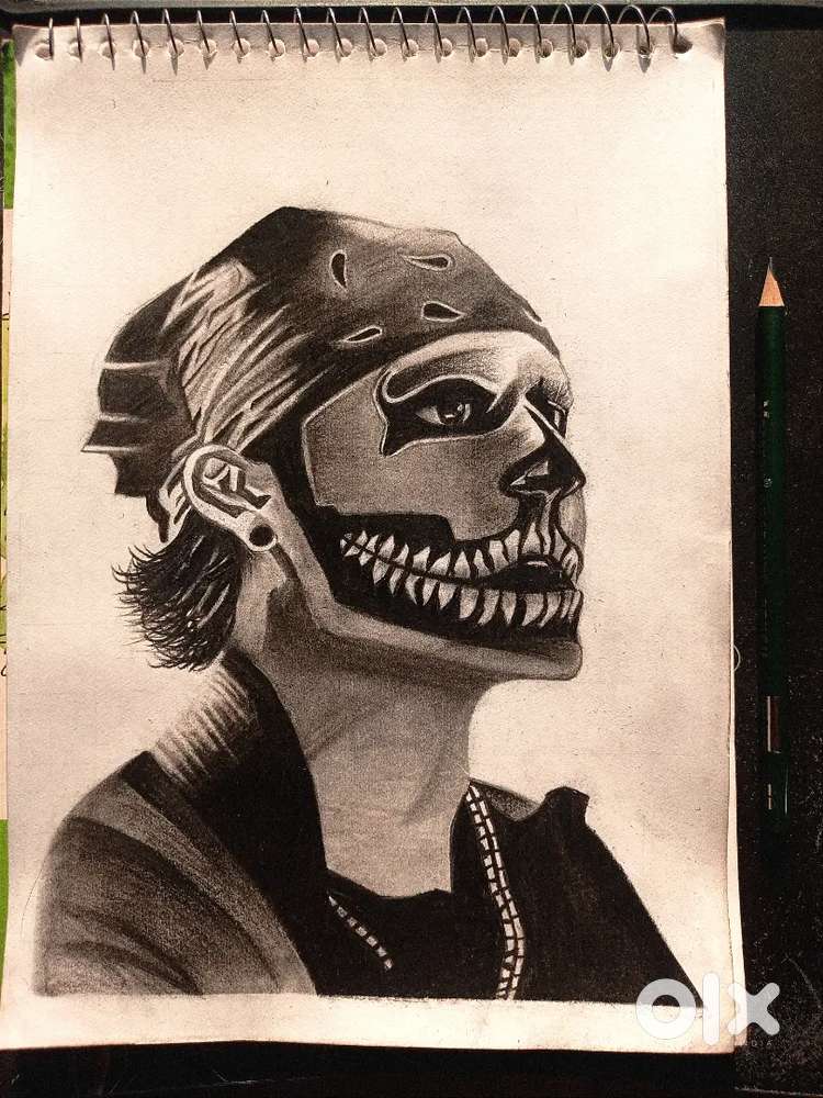 Graphite and Charcoal Sketch Of Misfits Talwinder