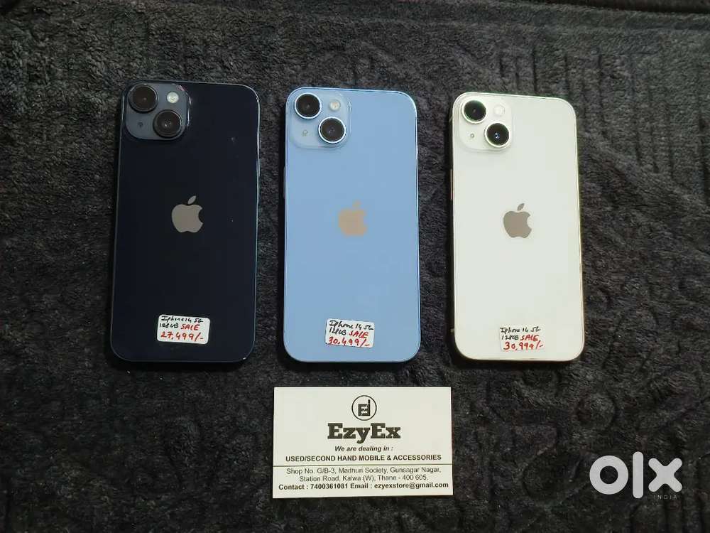 EZYEX- IPhone 14 5G 128 GB Black, White & Blue Color Available on Sale