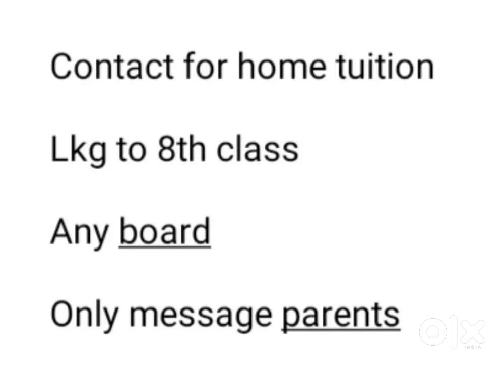 Contact for teacher LKG to 8th