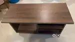 Center wooden table with wheels