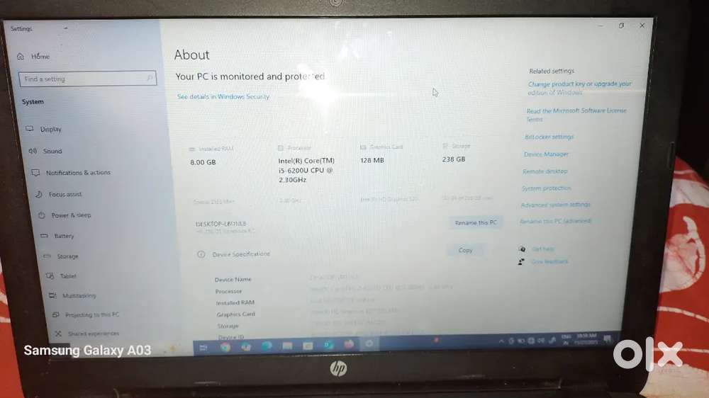 HP Core i5 6th generation