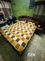 Italian bed (Mattress included) and side table