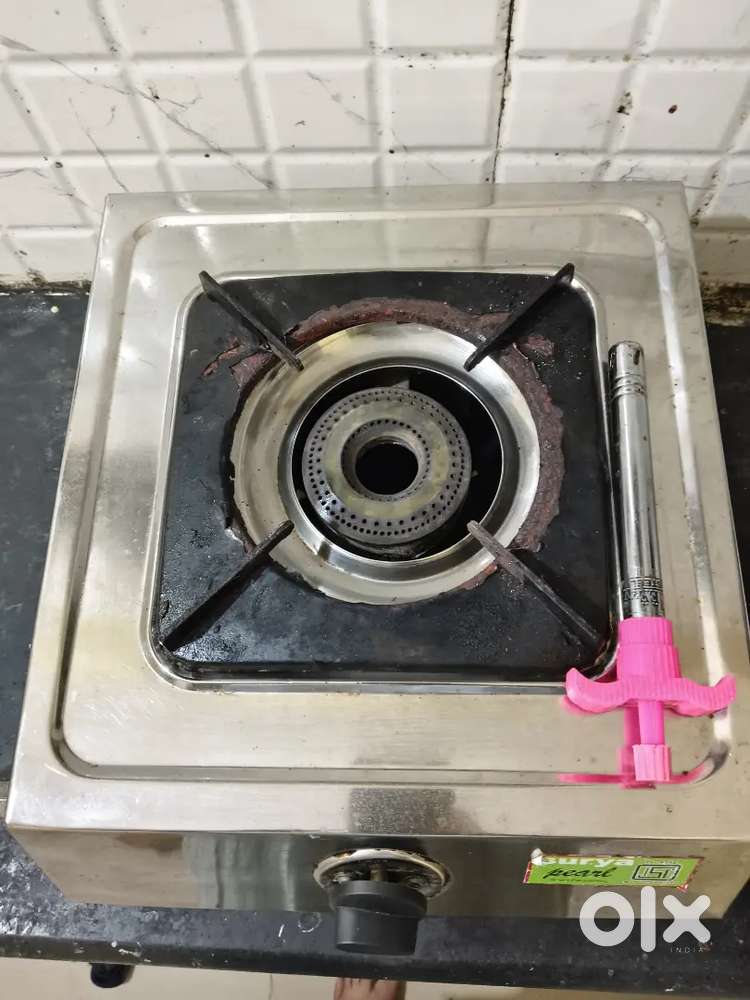 Single Burner Gas Stove + Lighter – Good Condition