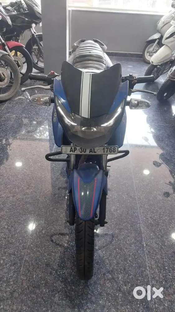 TVS Apache RTR160 2017 model blue color in exellent condition
