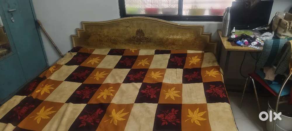 Double bed with storage with mattress