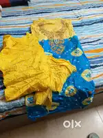 Suit material unstitched, jaipuri silk hand embroidered