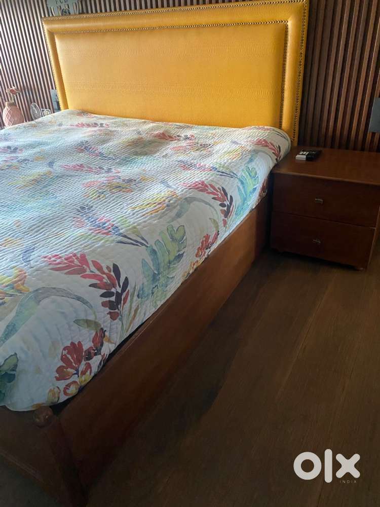 King size double bed Bed for sale . Teak wood with bed box