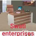 New dark light colour office table reception table office furniture