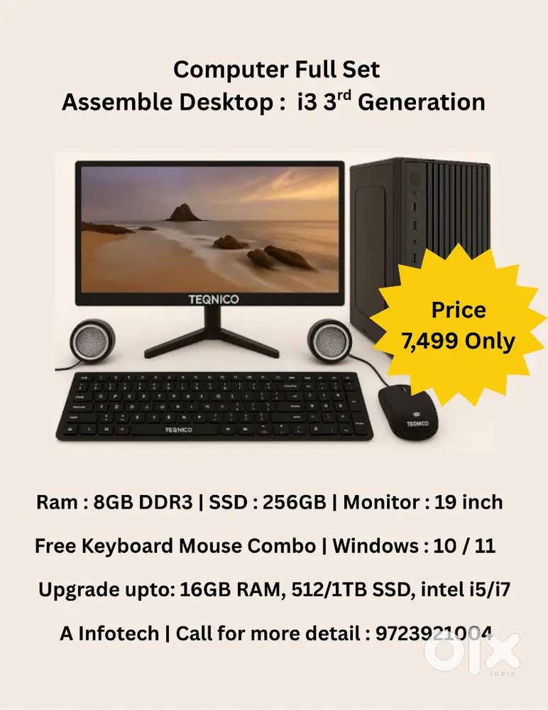 New Computer full set i3/i5/i7 l Ryzen 3,5,7