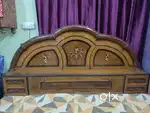 Double bed with double locker with keys