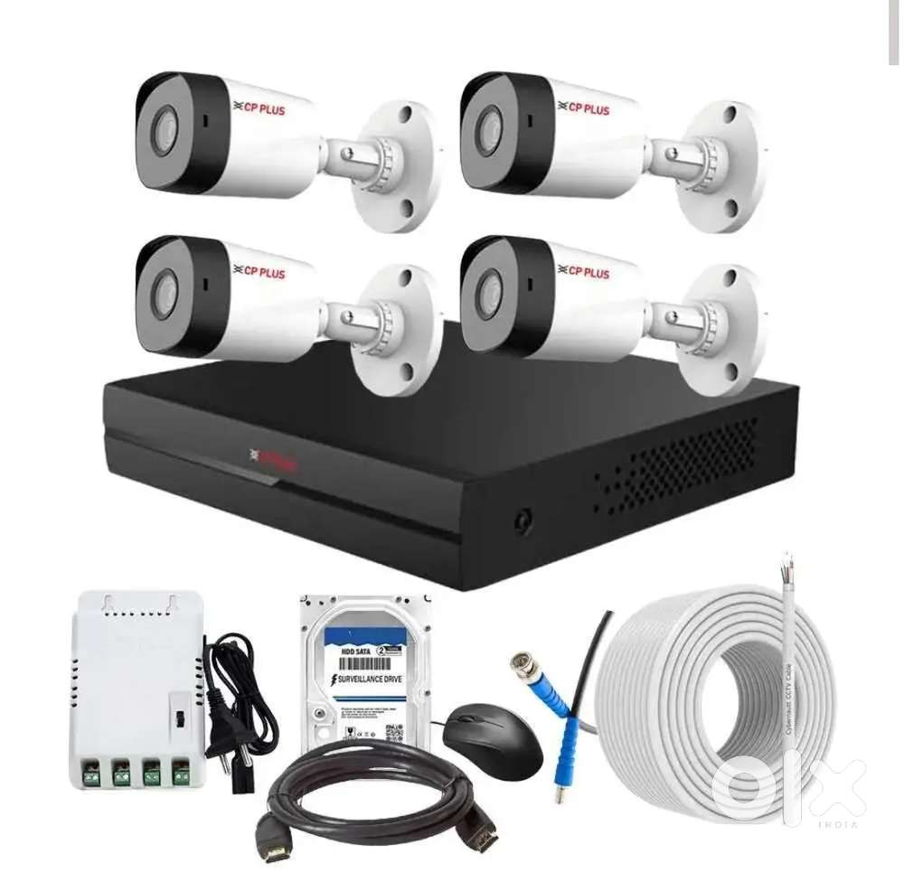 CCTV Installation with 4 cameras complete set at Reasonable price