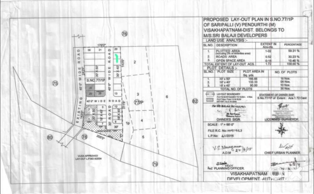 Vuda approved plots for sale