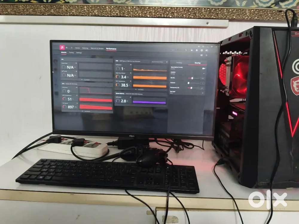 Ryzen 1600 RX 570 4 GB 16 GB Ram B450 gaming computer pc cpu monitor