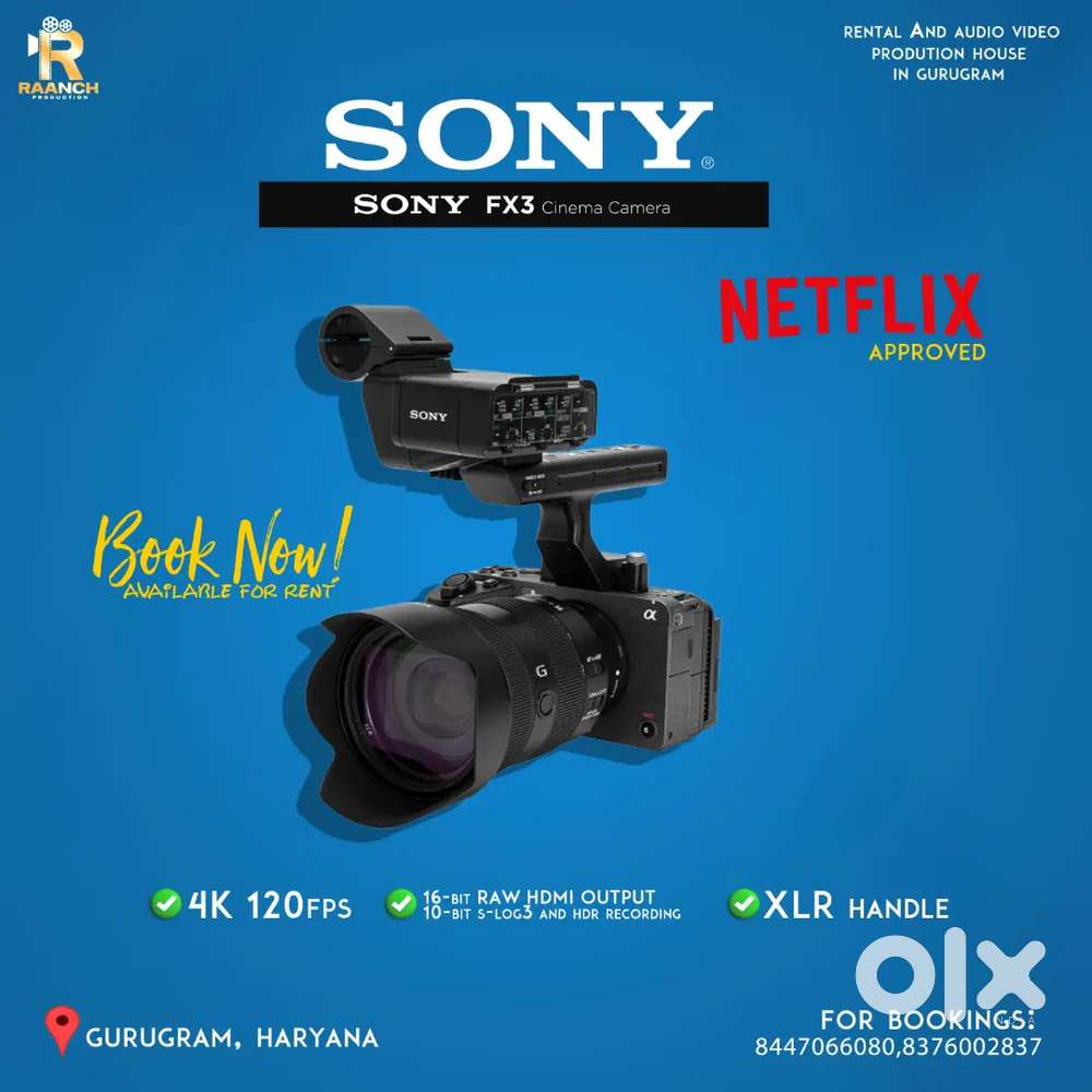 Sony FX3 Body for Rent 1599rs