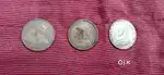 Old Silver Victoria Queen Coin and George King ONE RUPEE 1862 Coin