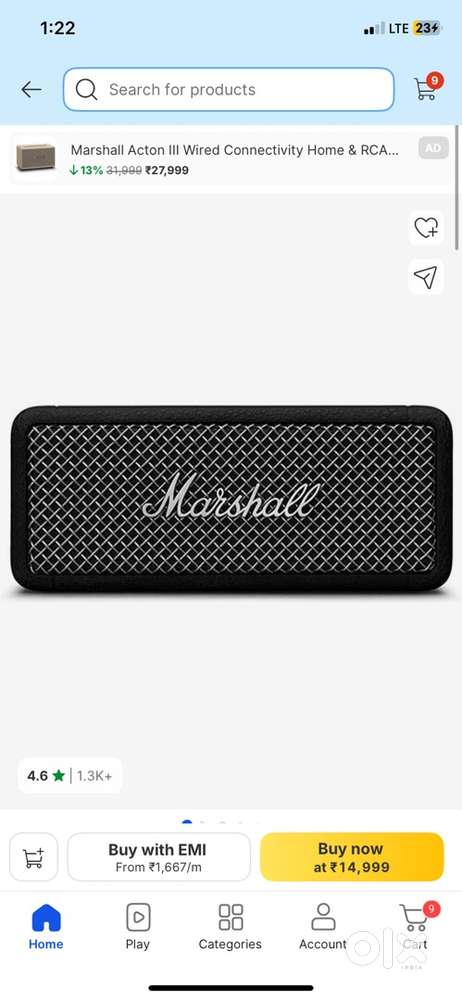Marshall emberton II sealed pack