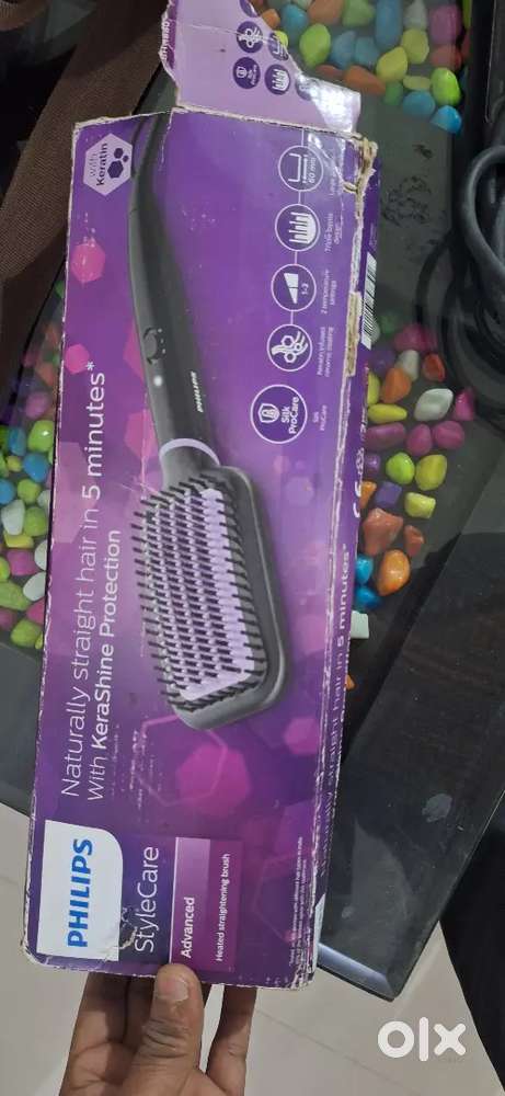 Hair straightner brush