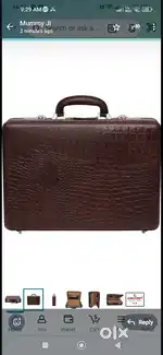 Pure leather new briefcase