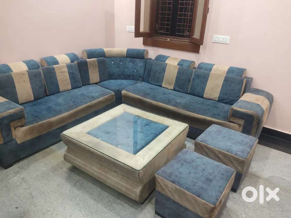 Sofa set 7 setae and 1 tablet mirror work